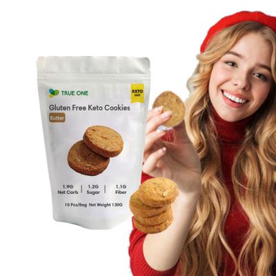 China Gluten Free Healthy Cookies High Fat Keto Butter Carb Low Fat Cookies and Natural Ketogenic Snacks for Weight Loss for sale