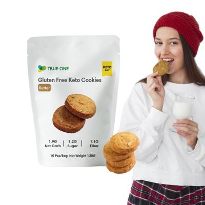 China Gluten Free Healthy Cookies High Fat Keto Butter Carb Low Fat Cookies and Natural Ketogenic Snacks for Weight Loss for sale