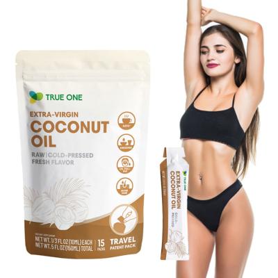 China Coconut oil pulling slimming extra virgin body fat burning mct coconut oil sachet for sale