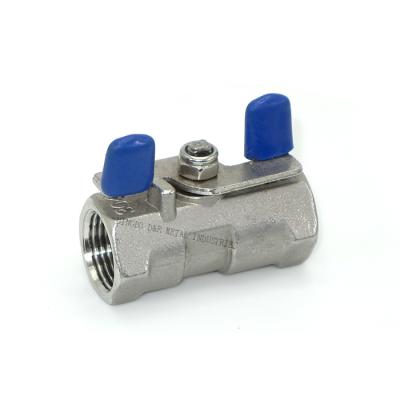 China SS304 SS316L DN40 1pc Female General Type Threaded Connection Stainless Steel Ball Valve for sale