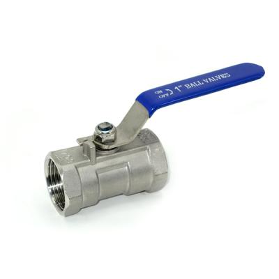 China 1 Piece General Female Reduced Port SS304 316 Stainless Steel Ball Valve for sale