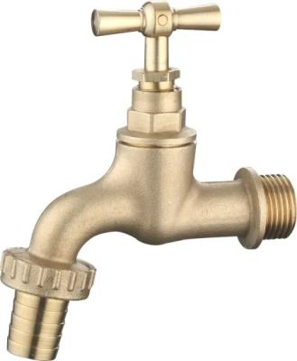 China Modern Male Inlet Outlet Garden Tap With Brass Valve With Hose Barb Adapter For 15mm Hose for sale