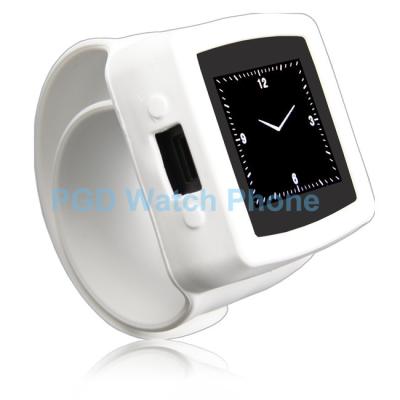 China Quad Flat Touch Screen GPRS Bluetooth Wrist Watch Phone with Mp3 Player, FM for sale