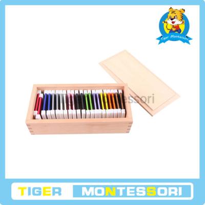 China Montessori sensorial materialen, houten speelgoed, onderwijsspeelgoed voor geitje-kleur Tabletten (2de Doos Te koop