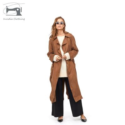 China OEM Womens 100%Polyester Long Sleeve High Quality Long Sleeve Winter Long Ditch Coat Chaqueta De Invierno Para Mujer for sale