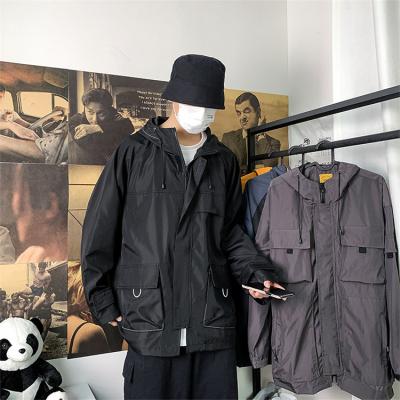 China New Product Breathable Casual Jacket Men Dying Autumn Black Coat Men Polyester Single Ditch Coat for sale