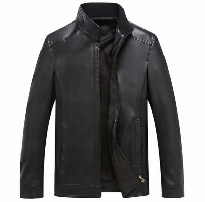 China Wholesale High Quality Classic Stylish Mens Slim Fit Biker Faux Leather Jacket Waterproof For Outdoor Casual for sale