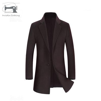 China Latest Color Breathable Plain Winter Mens Parka Fashionable Customizable Wool Blended Business Casual Slim Fit Ditch Coat for sale