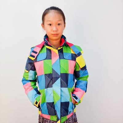 China Wholesale Noise Raincoat Premium Quality Stylish Winter Warmth Thicken Stripper Plaid Jacket Coat For Kids Girls for sale