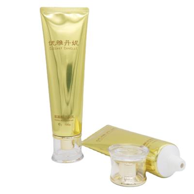 China 2022 new product of cosmetic 80g aluminum plastic pipe 80ml hand tube detergent cream BB pipe light gold body lotion cream for sale