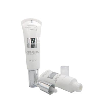 China Bb Cosmetic Hot Cream Tube Cosmetic Plastic Tube Packaging With Press Pump for sale