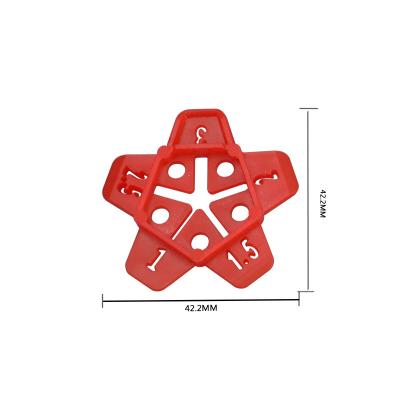 China Null Zebra Tile Leveling System Red Wedges Plastic Ceramic Tile Leveling System Tiling Floor Wall Carrelage Tools Spacers Locator for sale