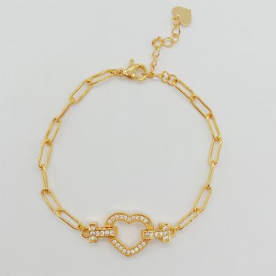 China Fashionable Wholesale Creative Persona Lised Bride Girls Fashion 18k Brass Handmade Minimalist Tasty Bracelet for sale