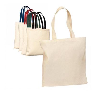 China Promotional Reusable Eco Friendly Custom Handled Printing Logo Tote Cotton Canvas Bag for sale