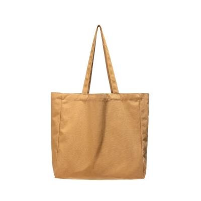 China Heavy Duty Durable Brown Cotton Canvas Tote Handled Shopping Bag Wholesale for sale