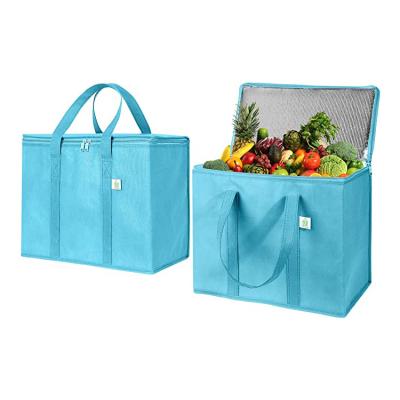 China Waterproof Customized Promotional Non Woven Aluminum Foil Lunch Insulated Cooler Tote Bag for sale