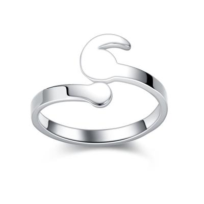 China CLASSIC European and American fashion stainless steel semicolon ring 