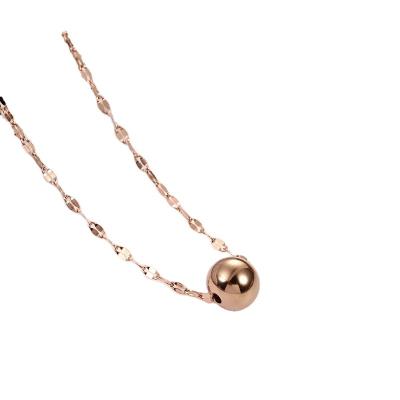 China European and American temperament all-match new product steel ball stainless steel lip gloss Unfading necklace for sale