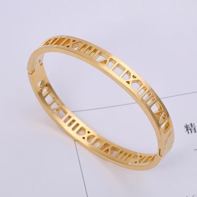 China Customized High Quality LOVE Bracelets Stainless Steel Bracelet FASHIONABLE Jewelry / Roman Numerals for sale