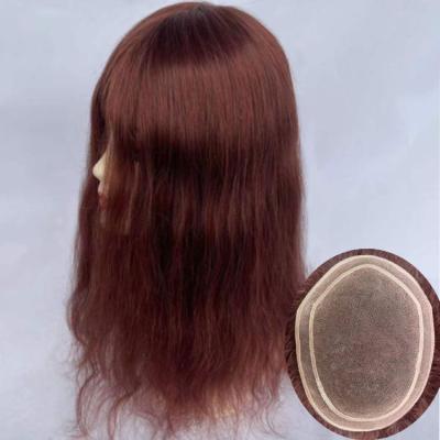 China Real straight hair lace front pieces hairpiece for hair loss solution can last long tme remy hair women hairpiece for sale