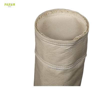 Chine Sac filtrant pour collecteur de poussière 50%PPS+50% PTFE Sac en tissu résistant aux températures élevées pour collecteur de poussière de type sac à vendre