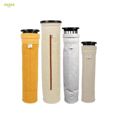 Cina Nomex Needle Felt P84 PTFE Polyester Asphalt Mixing Plant Aramid Filter Bags in vendita