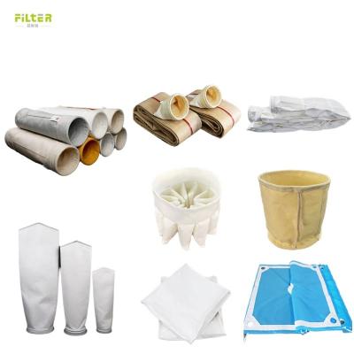 China Industrial Filter-Bag Manufacturing Filter Sleeves Dust Collector Polyester PPS PTFE P84 Nomex Fiberglass Bag Dust Filter Bag With Filter à venda