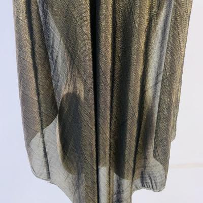 China Wholesale Breathable Metallic Stripe Apparel Material Viscous Mesh Fabric Dress Dress for sale