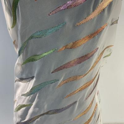 China Wholesale Cheap Colofur Metallic Beautiful Design Stretch Viscous Silk Silk Fabric For Summer for sale