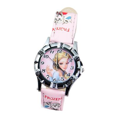 China Creative Frozen Pink Boxed Day/Date Watch Box Cartoon Children Watch Lovely Wrist Watch Wristwatches for sale