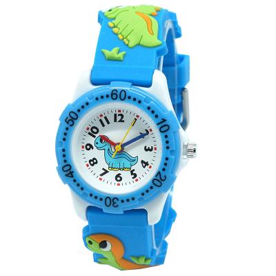 China Day/Date Kids Watch Waterproof Cartoon Dinosaur Kids Watch Children Blue/Black/Gray Quartz Watch for sale