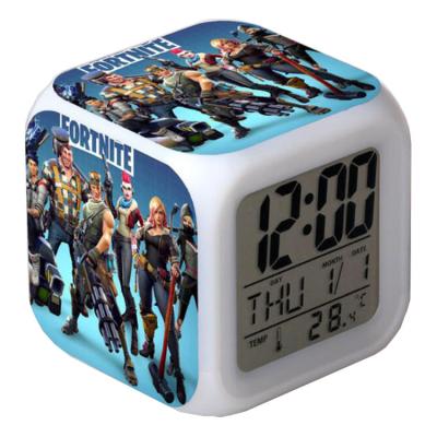 China Square Calendars Fort Night Alarm Led Clock Dry Battery Clocks for sale