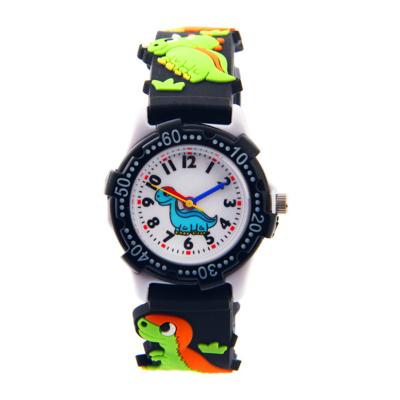 China Mulity color dinosaur cartoon dragon quartz watch waterproof day/date silicone white blue red-pink black digital watch for sale