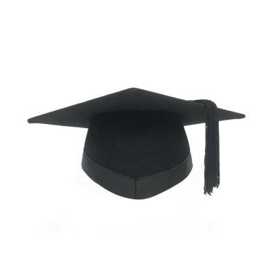 China Verified Custom Wholesale Square Graduation Cap Black Slicer Hat for sale