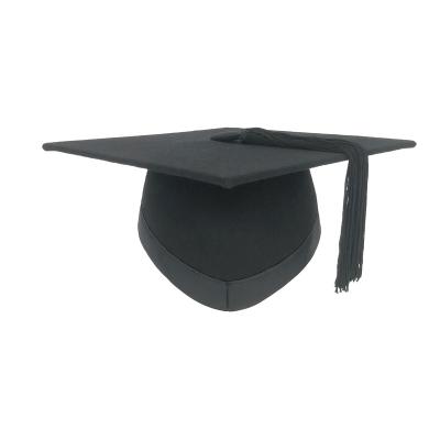 China Hot Sales Checked Square College Hat Black Bachelor Cap With High Quality for sale