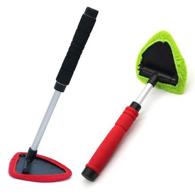 China Alu.handle+microfiber windshield cleaner - Microfiber car window cleaning tool with extendable handle for sale