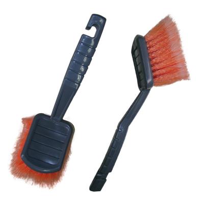 China PP handle+PVC bristle car rim brush, wheel rim clean brush for sale