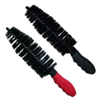 China PP/TPR Car Wash Brush , Long Handle Wheel Rim Clean Brush for sale