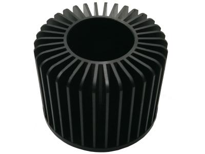 China Rustproof Industrial Round Heat Sink , Stable Extruded Aluminum LED Heatsink for sale