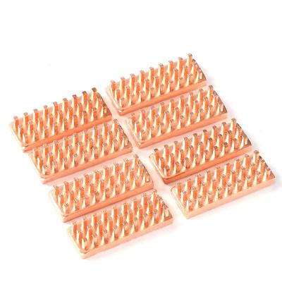 China Durable Rectangle Copper VRM Heatsink , Anti Corrosion Small Copper Heatsink for sale