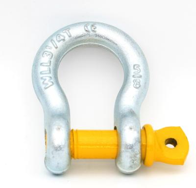 China Alloy Steel Forged Screw Pin Bow Shackle , Galvanized Heavy Duty Lifting Shackles for sale