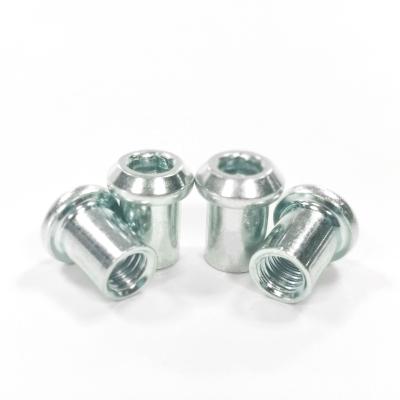 China Health Care Stainless Steel Barrel Nut Binding Mail Socket Hex Nut Furniture Connector Nut for sale