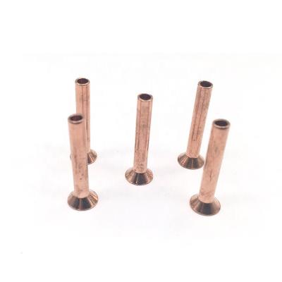 China Fasteners Factory Customized Factory Customized Fasteners Flat Head Milled Rivet Red Copper Semi Tubular Rivets for sale