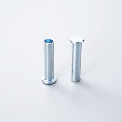 China Factory Supply Aluminum Stainless Steel Lash Rivet Custom Semi Tubular Flat Head Cavity Rivets Stainless Steel Lash Rivet for sale