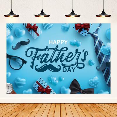 China Hanukkah Decorations Custom Father's Day Thanksgiving Day Birthday party decoration scene props Blue background cloth for sale