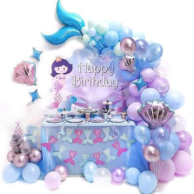 China Birthday Happy Birthday Decorations Girl Mermaid Party Ballon Baby Shower Ballons Arch Kit Supplies Mermaid Balloon Garland for sale