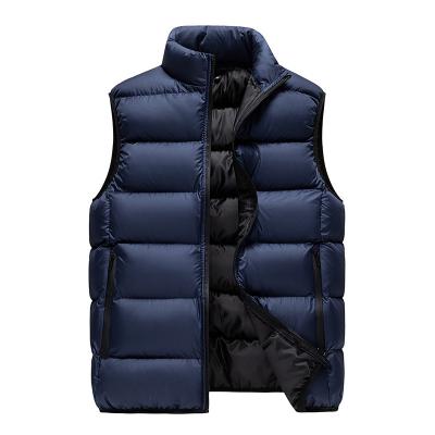 China Breathable Winter Thickened Casual Coat Men'S Warm Collar Jacket Solid Color Cotton Cotton Vest for sale