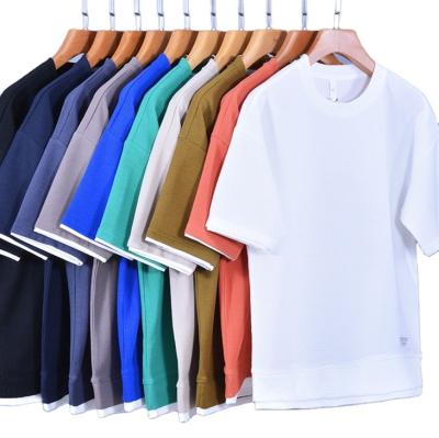 China Wholesale Summer QUICK DRY Loose Short Sleeve Round Neck Polyester Solid Color Men T-Shirt for sale