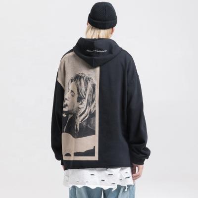 China CI Anti-Wrinkle Fashion Vintage Unisex Portraits Printing Hoodies Hooded Men's Hoodies Clothing Oversized Pullover for sale