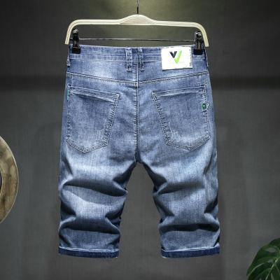 China Fashion waterproof men's shorts jeans ripped denim abbreviations men's summer casual solid embroidery five point jeans pants for sale